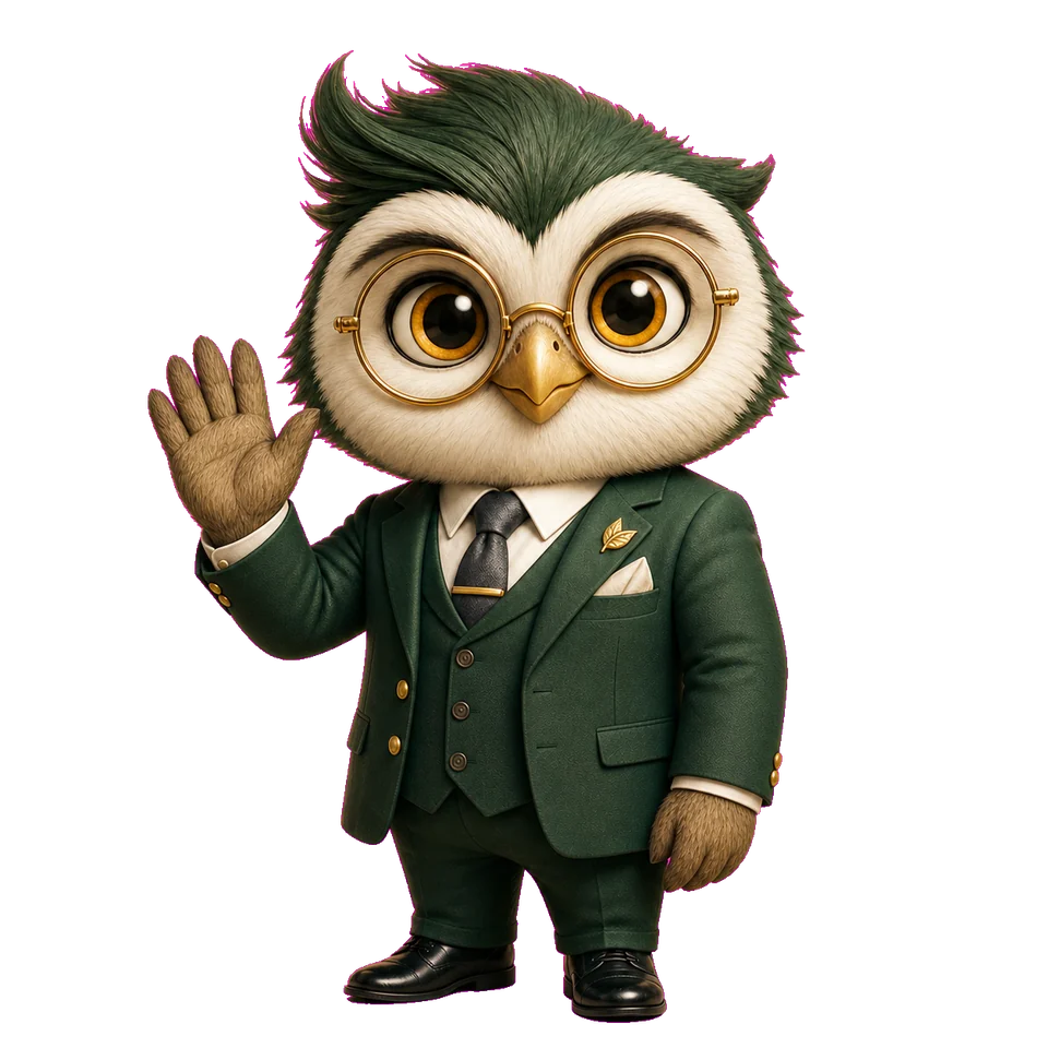 Jainsons mascot waving hello